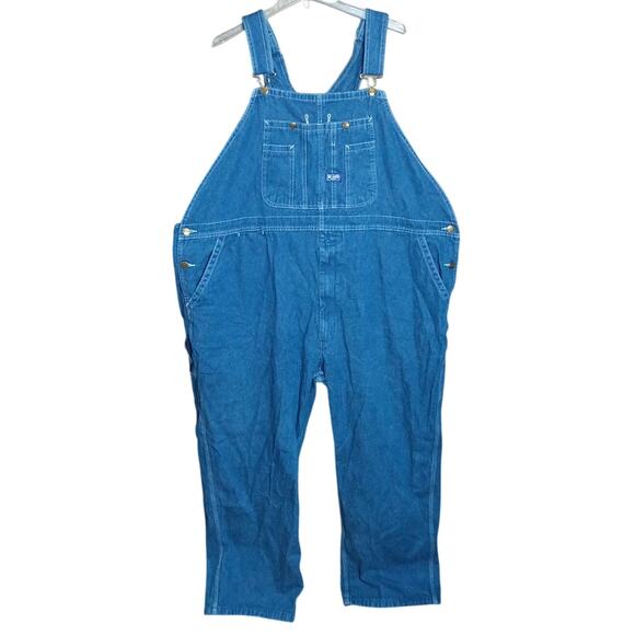 Big Smith Men's Big & Tall 52 x 30 Medium Wash Country Denim Jean Bib Overalls - Picture 1 of 8